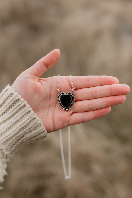 Obsidian Heart Necklace